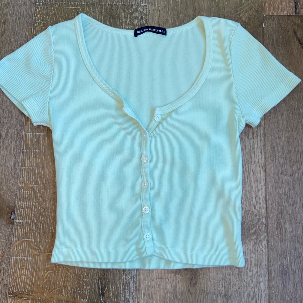 Brandy Melville Green Zelly Top